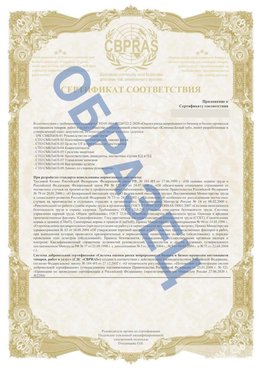 Образец Приложение к СТО 01.064.00220722.2-2020 Фрязино Сертификат СТО 01.064.00220722.2-2020 